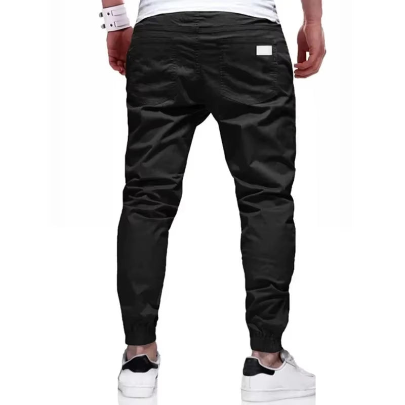 New Cargo Pants Men'S Loose Straight Sports Clothing Solid Color Sweatpants Large Size Joggers Woven Pants Casual Male Trousers