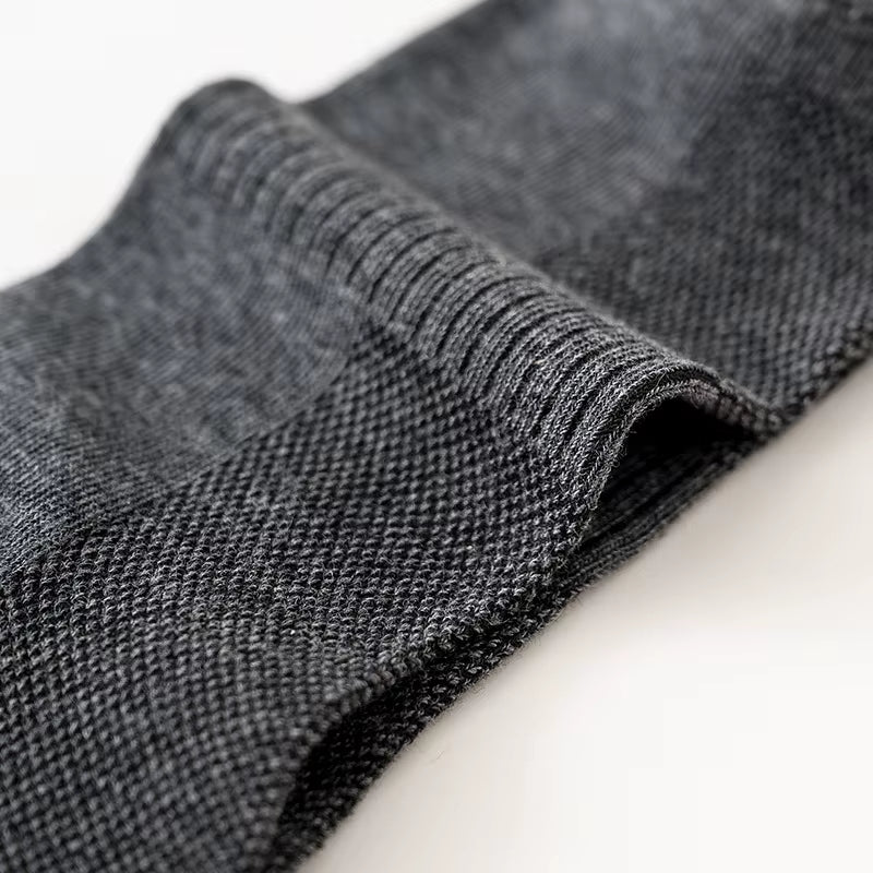 10Pcs=5 Pairs Men Socks Set Cotton Breathable Sweat-Absorbent Spring Autumn Black Socks Business Socks Pack Big Size EU 44 47 48