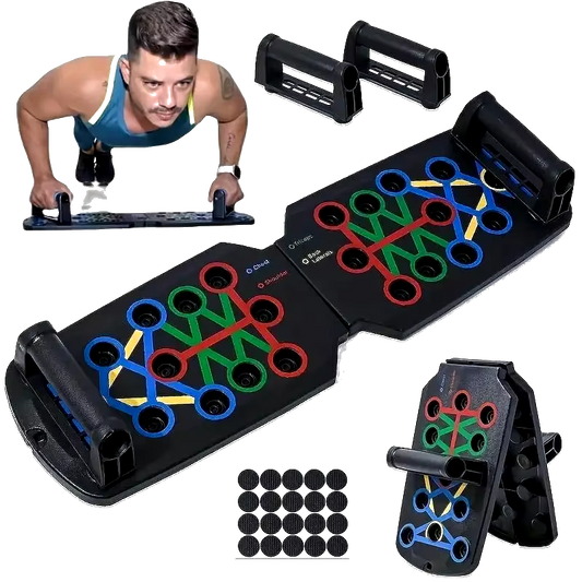 Portable Multifunctional Push-Up Board Set with Handles Foldable Fitness Equipment for Chest Abdomen Arms and Back Training