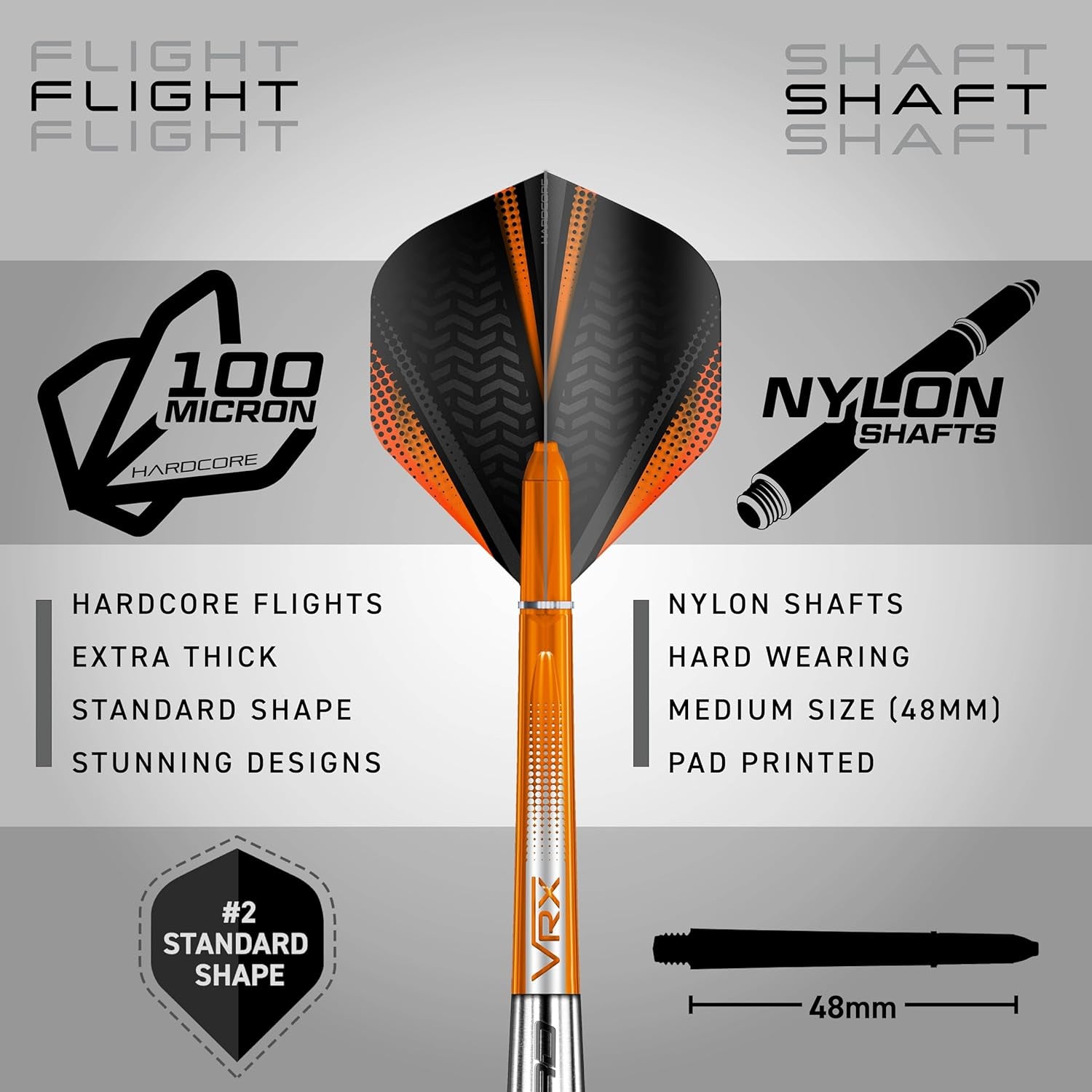 Amberjack Tungsten Darts Set with Darts Flights & Dart Stems (Shafts) – Professional 90% Tungsten Premium Darts Set – Available in 22G, 23G, 24G, 25G, 26G, 27G, 28G, 30G