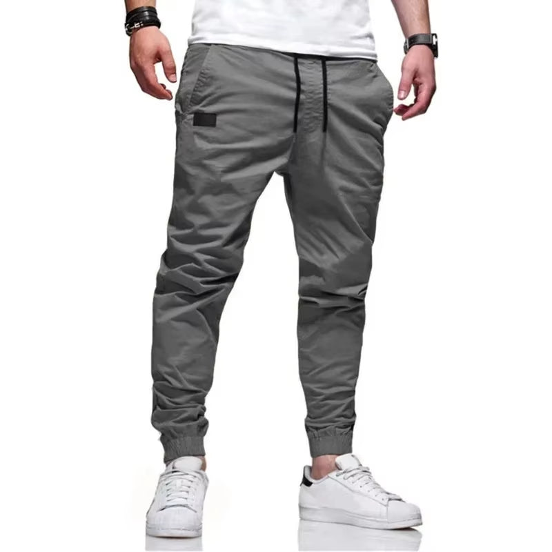 New Cargo Pants Men'S Loose Straight Sports Clothing Solid Color Sweatpants Large Size Joggers Woven Pants Casual Male Trousers