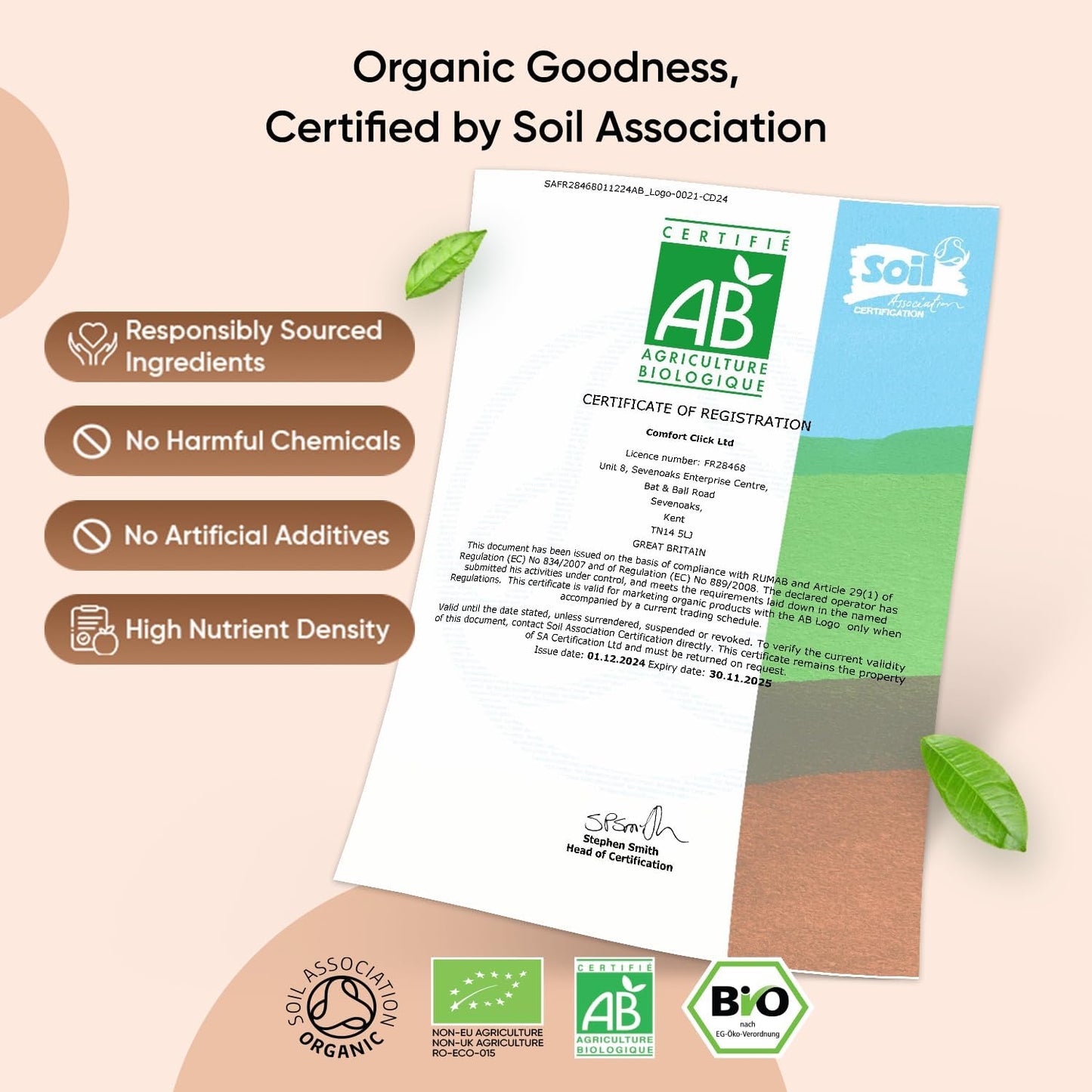 Organic Cinnamon Capsules 1000Mg - 180 Vegan Capsules - 3 Months Supply - Ceylon Cinnamon Powder - Soil Association Certified Supplement - GMO & Gluten Free