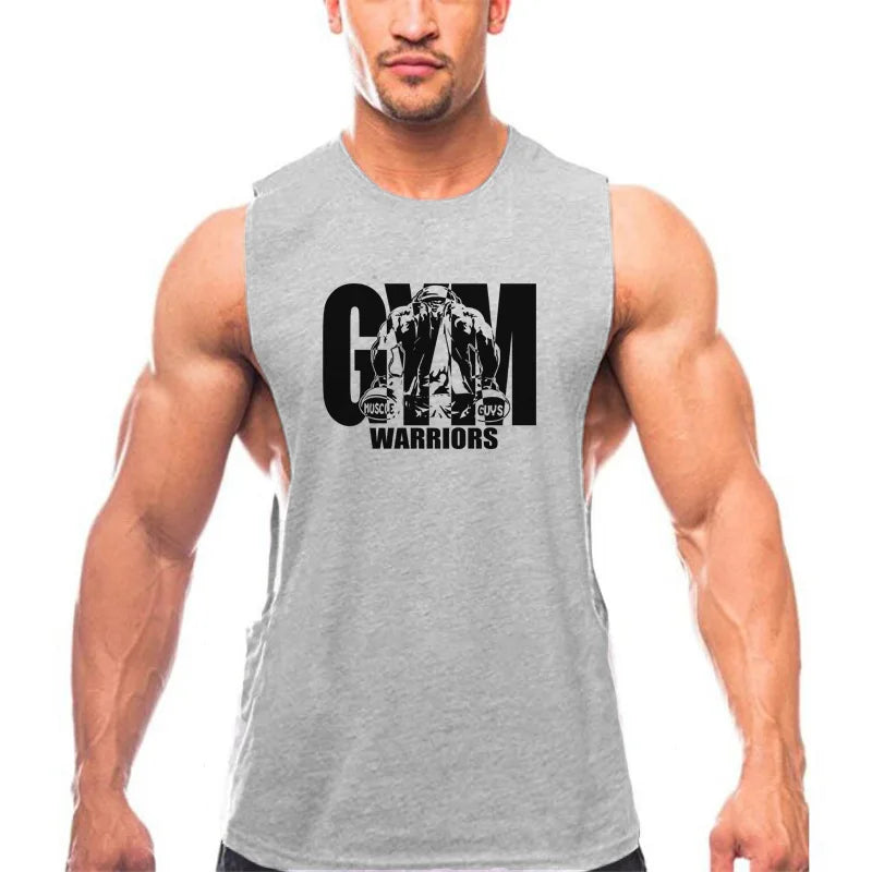 Gym Hooded Tank Top Men Summer Fitness Clothing Bodybuilding Hoody Vest Mens Sports Fashion Cotton Sleeveless T Shirts plus Size