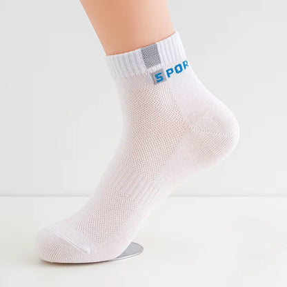 10Pcs=5 Pairs Men Socks Set Cotton Breathable Sweat-Absorbent Spring Autumn Black Socks Business Socks Pack Big Size EU 44 47 48