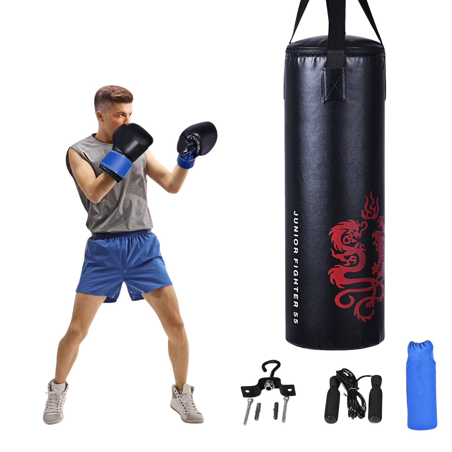 5 Pieces Kids Punching Bag Set Boxing Set with Gloves