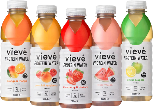 Vieve Protein Water 10X500Ml Mixed Variety Flavour Pack 20G Protein Sugar Free
