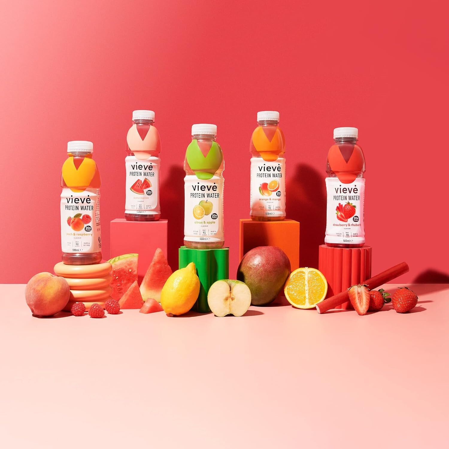 Vieve Protein Water 10X500Ml Mixed Variety Flavour Pack 20G Protein Sugar Free