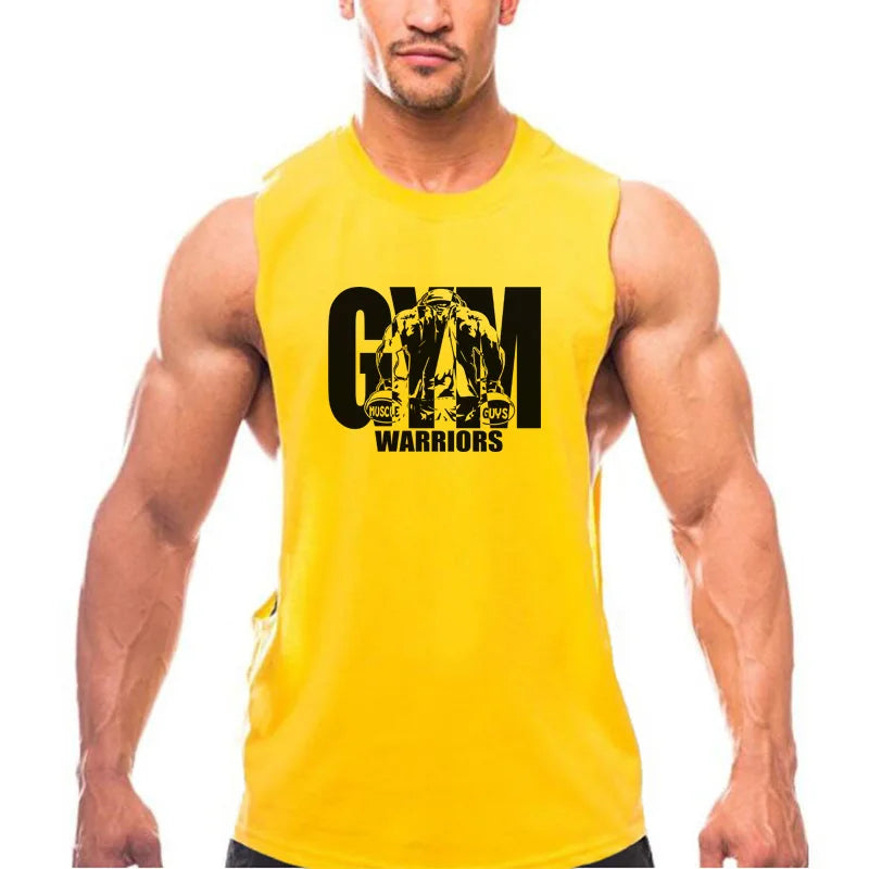 Gym Hooded Tank Top Men Summer Fitness Clothing Bodybuilding Hoody Vest Mens Sports Fashion Cotton Sleeveless T Shirts plus Size