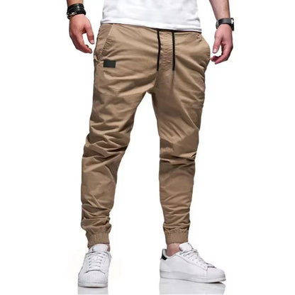 New Cargo Pants Men'S Loose Straight Sports Clothing Solid Color Sweatpants Large Size Joggers Woven Pants Casual Male Trousers