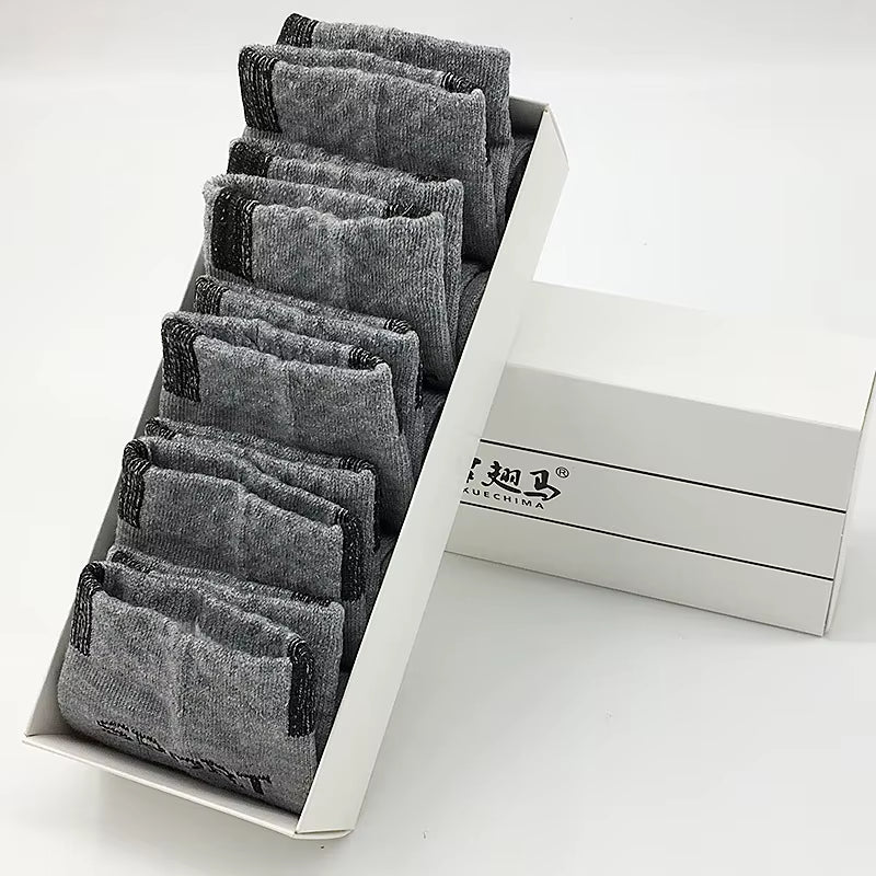 10Pcs=5 Pairs Men Socks Set Cotton Breathable Sweat-Absorbent Spring Autumn Black Socks Business Socks Pack Big Size EU 44 47 48